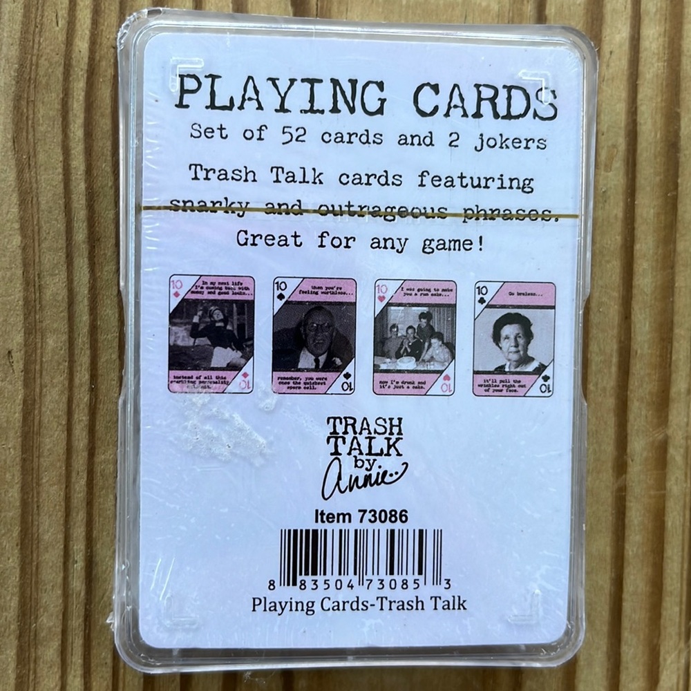 NEW Trash Talk by Annie Playing Cards